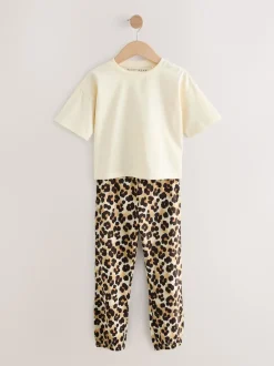 Next Plum/Marron - Lot de 3 pyjamas de jogging à imprimé animal (3-16ans)