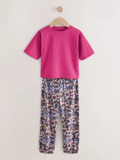 Next Plum/Marron - Lot de 3 pyjamas de jogging à imprimé animal (3-16ans)