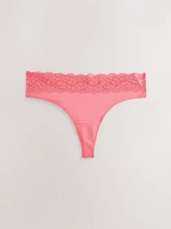 Next Pois imprimés - Culotte en coton et dentelle 7 Pack String Best