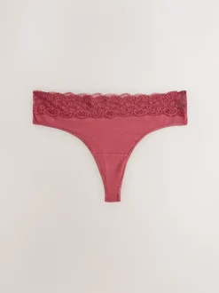 Next Pois imprimés - Culotte en coton et dentelle 7 Pack String Best