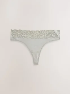Next Pois imprimés - Culotte en coton et dentelle 7 Pack String Best