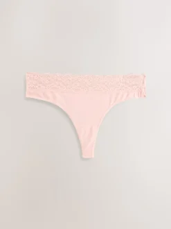 Next Pois imprimés - Culotte en coton et dentelle 7 Pack String Best