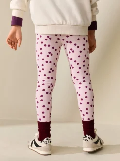 Next - Leggings (3-16ans) Pois rose/rouge Outlet