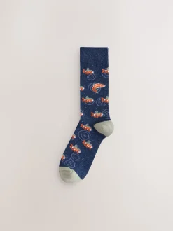 Next - Paquet de chaussettes à motifs 5 Poissons bleus Online