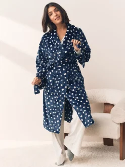 Next Polaire bleu marine - Peignoir ultra-doux New