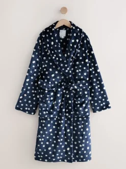 Next Polaire bleu marine - Peignoir ultra-doux New