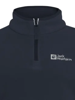 Jack Wolfskin Polaire Taunus Bleu à demi-fermeture éclair Discount