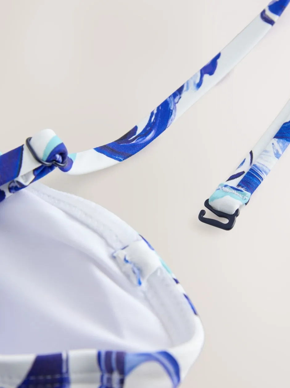 Next Porcelaine blanc/bleu - Haut de bikini bandeau sans armatures New