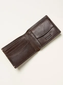 Fat Face Portefeuille FatFace en cuir à surpiqûres d’angle Outlet