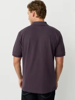 Next - Ajustement régulier - Polo Manches courtes Pique Pourpre foncé Hot