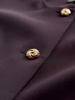 Next Pourpre foncé - Blazer sans col Sale