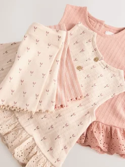 Next pâquerettes neutres - Ensemble gilet et short Lot de 2 (3mois7ans) Clearance