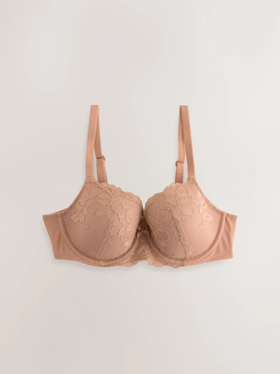 Next Praline Nude/Marine - Soutien-gorge en dentelle DD+ 2 Pack Hot