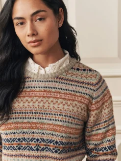 Laura Ashley Pull Fairisle en maille à Col rond Online