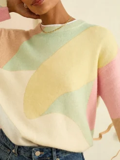 Love & Roses Pull en maille imprimé douillet Outlet