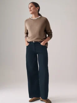 The Set Pull 2 Lot en maille fine à col rond Discount