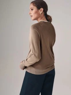 The Set Pull 2 Lot en maille fine à col rond Discount