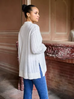 Seraphine Pulls Grossesse en laine Blend Pointelle New