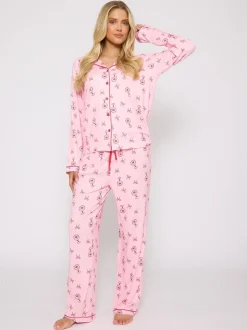 Loungeable Pyjama Martini à manches longues boutonné Online