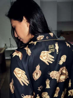 Never Fully Dressed Pyjama Charm en satin boutonné Online