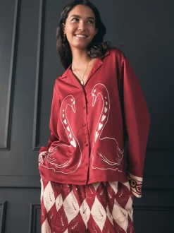 Rockett St George Pyjama en satin texturé boutonné Online