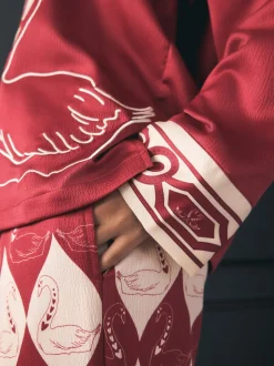 Rockett St George Pyjama en satin texturé boutonné Online