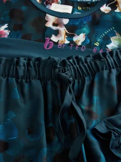 B by Ted Baker Pyjamas en jersey de satin fleuri bleu canard Outlet