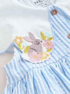 Next Rayé bleu - Robe d’été à col (3mois à7ans) Sale