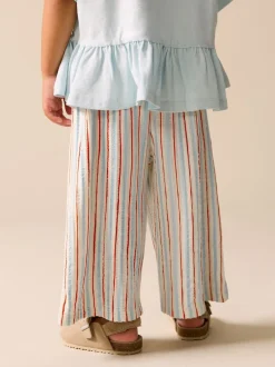Next Rayé rouge et bleu écru - Pantalon large (3 mois-7 ans) New