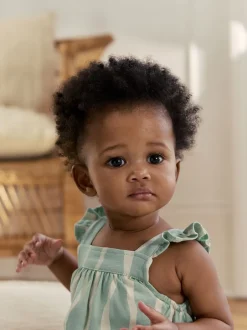 Next Rayé vert sauge - Barboteuse longue en jersey pour bébé (0mois3ans) Sale