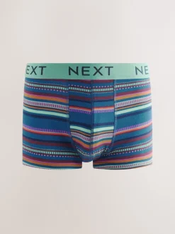 Next Rayure à pois bleu marine/rouge bordeaux - Lot de 8 - Lot de 5 boxers Hipster Clearance