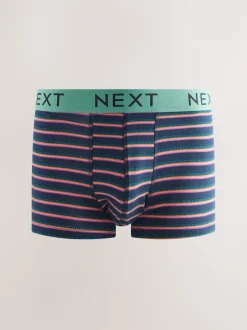 Next Rayure à pois bleu marine/rouge bordeaux - Lot de 8 - Lot de 5 boxers Hipster Clearance