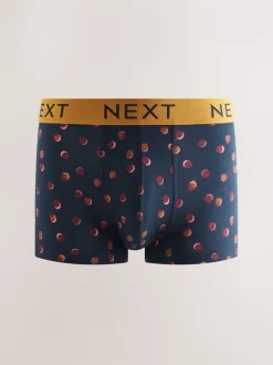 Next Rayure à pois bleu marine/rouge bordeaux - Lot de 8 - Lot de 5 boxers Hipster Clearance