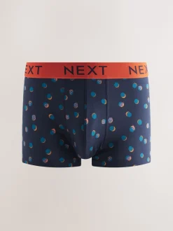 Next Rayure à pois bleu marine/rouge bordeaux - Lot de 8 - Lot de 5 boxers Hipster Clearance