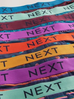 Next Rayure à pois bleu marine/rouge bordeaux - Lot de 8 - Lot de 5 boxers Hipster Clearance