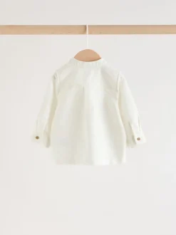 Next Rayure blanche/orange - Ensemble chemise et pantalon bébé (0mois-3ans) Clearance