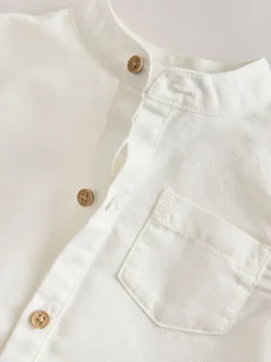 Next Rayure blanche/orange - Ensemble chemise et pantalon bébé (0mois-3ans) Clearance