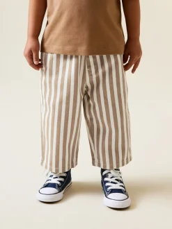 Next - Pantalon large à enfiler (3mois-7ans) Rayure fauve/blanche Sale