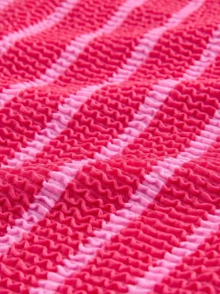 Next Rayure rose/rouge Effet froissé - Bas de bikini Shorts de bain Clearance