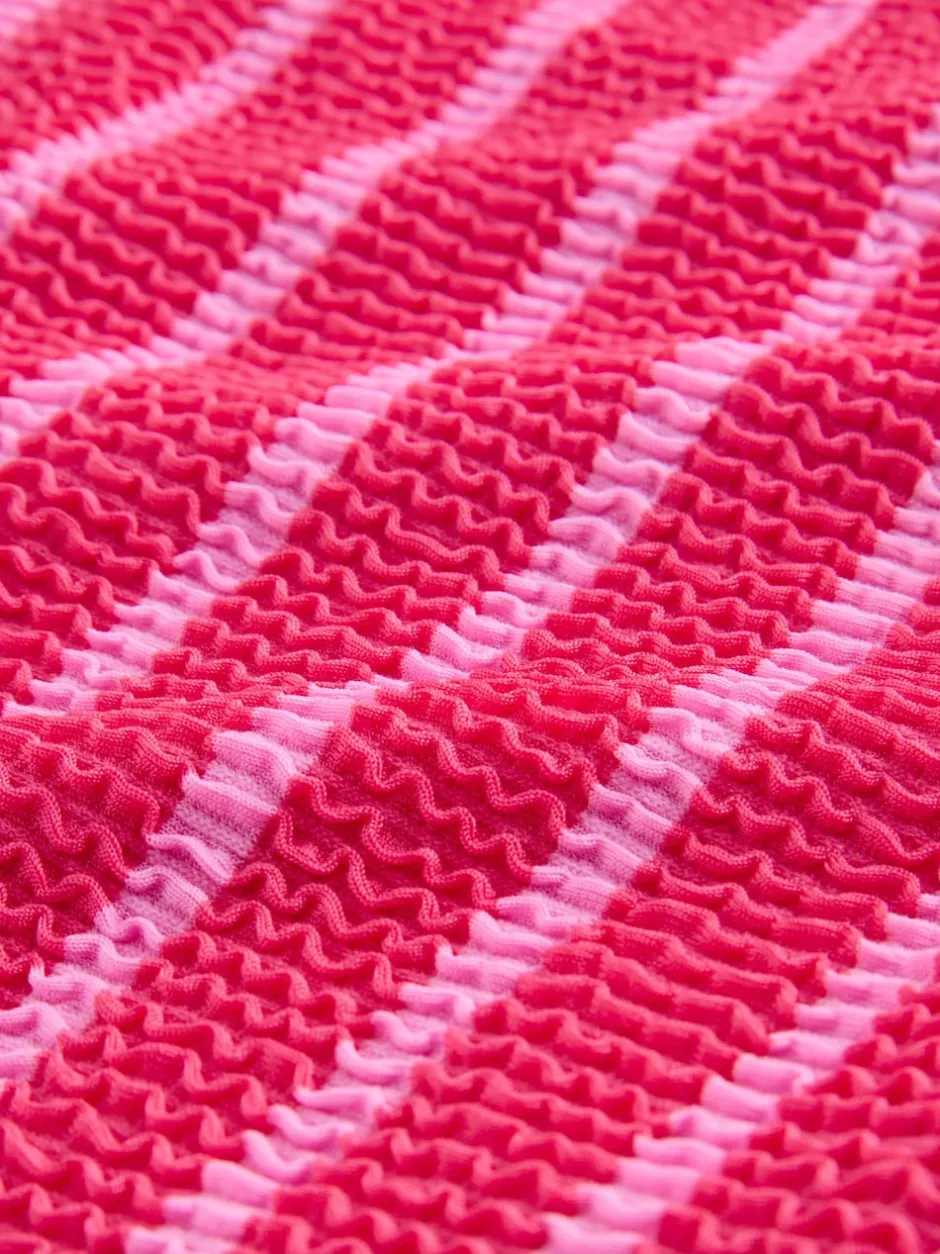 Next Rayure rose/rouge Effet froissé - Bas de bikini Shorts de bain Clearance