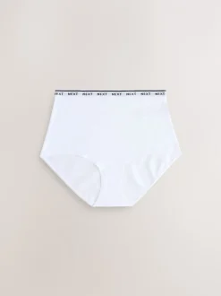 Next Rayures bleu marine/chocolat - Lot de 7 culottes à logo en coton Slip gainant Best