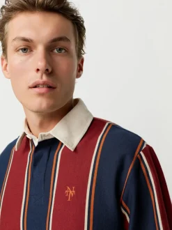 Next - Maillot de rugby Rayures bordeaux/bleu marine Sale