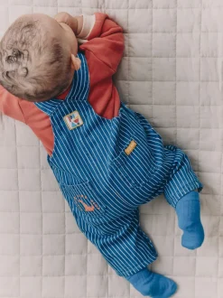 Next Rayures Character brillantes - Ensemble salopette et body en jean bébé (0 mois-2 ans)