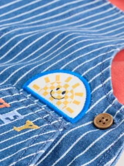 Next Rayures Character brillantes - Ensemble salopette et body en jean bébé (0 mois-2 ans)