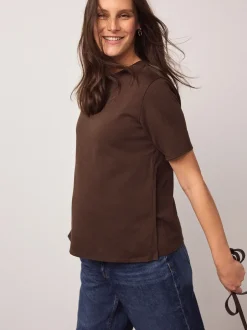 Next Rayures marron chocolat et verte - Lot de t-shirts d’allaitement de maternité 2 Discount