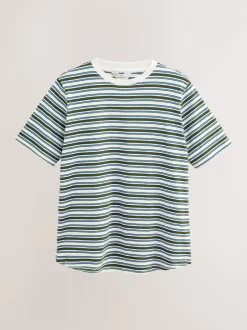 Next Rayures marron chocolat et verte - Lot de t-shirts d’allaitement de maternité 2 Discount