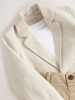 Next Rayures neutres - Ensemble blazer, t-shirt et short (3mois9ans) Best