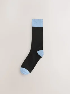 Next - Lot de 7 - Chaussettes riches en coton pour homme Rayures noires