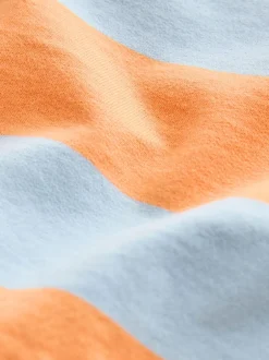 Next - Sweat imprimé All-over Col rond (3mois -7ans) Rayures orange et bleue New