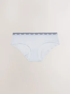 Next Rayures roses et bleues - Lot de 4 culottes à logo en coton Court Discount